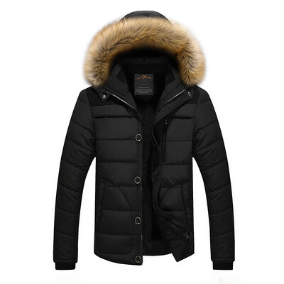 muškarci Thicken Warm Parka Fit -20 'C Marka zimske jakne Muške velike veličine 5XL 6XL Parke muški kaputi Parke s krznenom kapuljačom hombre invierno
