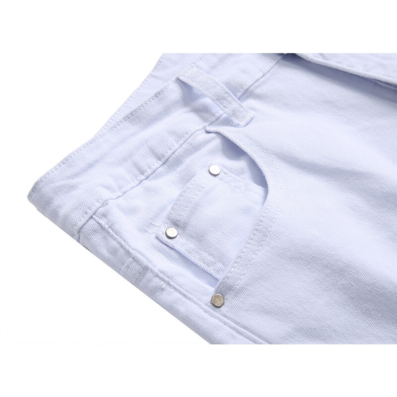 Vīriešu, balti džinsi, modes vintage mazgāšana, cieta, šaura džinsa bikses, vīriešu zīmola Advanced elastīgas bikses