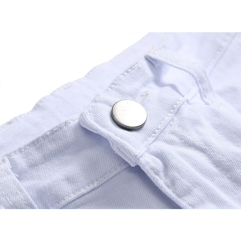 Vīriešu, balti džinsi, modes vintage mazgāšana, cieta, šaura džinsa bikses, vīriešu zīmola Advanced elastīgas bikses