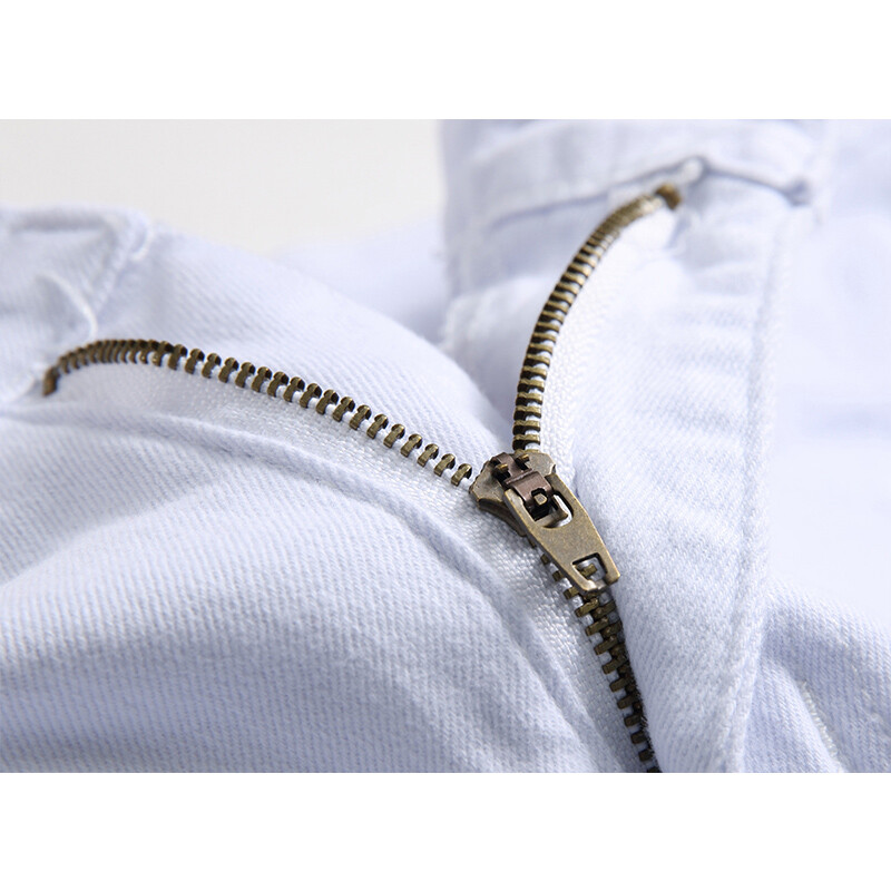 Vīriešu, balti džinsi, modes vintage mazgāšana, cieta, šaura džinsa bikses, vīriešu zīmola Advanced elastīgas bikses