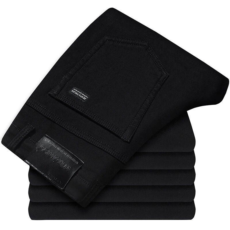 Proljeće i jesen Nove muške klasične modne svestrane jednobojne rastezljive traperice Muške ležerne uske hlače visoke kvalitete 28-40