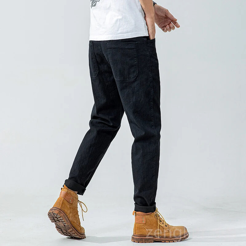 Vasaras ikdienas bikses vīriešu bikses vīrietim liela izmēra elastīgas brīvas oversize bikses pavasarīgas plānas daļas 46 48 44 vīriešu džinsu bikses