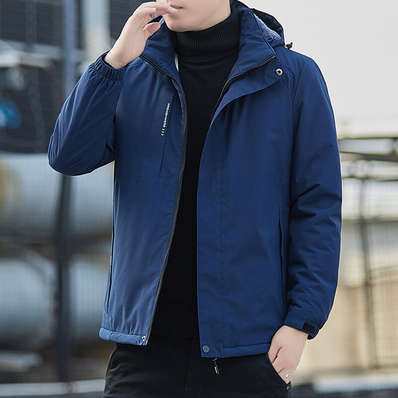 Νέο ανδρικό καπέλο με επένδυση από φλις χειμωνιάτικο πάρκο, Αποσπώμενο, χοντρό ζεστό καπέλο με κουκούλα, ζεστό καπέλο, ανδρικό μέγεθος 5XL, βελούδινο φθινοπωρινό μπουφάν