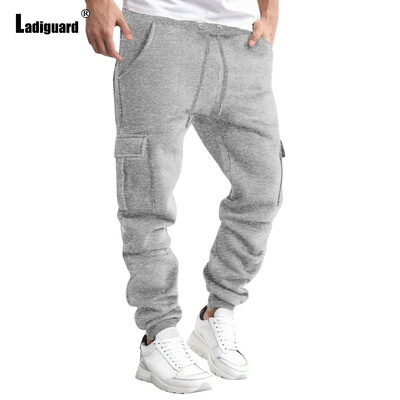 2024 Νέα Ανοιξιάτικη Μόδα Ελεύθερη Αθλητική Αθλητική Παντελόνα Τρεξίματος Κίτρινο Μπλε Μαλακό Παντελόνι Τσέπης Ανδρικό Ανδρικό Παντελόνι Φούτερ με κορδόνια