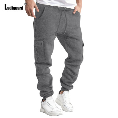 2024 Νέα Ανοιξιάτικη Μόδα Ελεύθερη Αθλητική Αθλητική Παντελόνα Τρεξίματος Κίτρινο Μπλε Μαλακό Παντελόνι Τσέπης Ανδρικό Ανδρικό Παντελόνι Φούτερ με κορδόνια