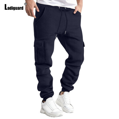 2024 Νέα Ανοιξιάτικη Μόδα Ελεύθερη Αθλητική Αθλητική Παντελόνα Τρεξίματος Κίτρινο Μπλε Μαλακό Παντελόνι Τσέπης Ανδρικό Ανδρικό Παντελόνι Φούτερ με κορδόνια