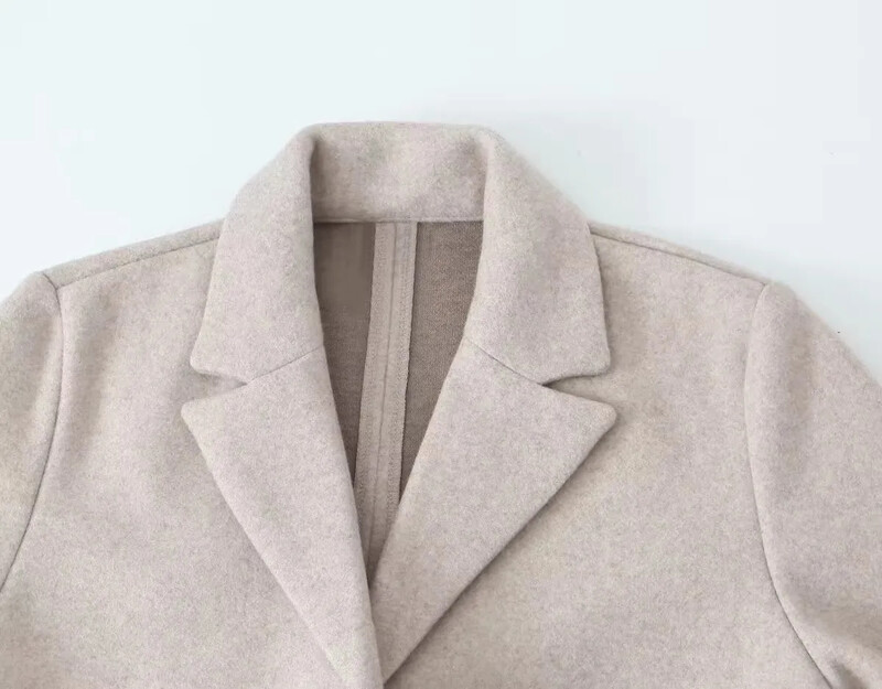 νέο γυναικείο φόρεμα 2024 Γυναικείο φόρεμα ευρωπαϊκού και αμερικανικού στυλ νέα μόδα casual ταμπεραμέντο απλό παλτό παλτό μάλλινο παλτό