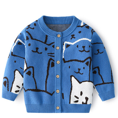 Πλεκτό πουλόβερ για μικρά αγόρια φθινόπωρο 2023 Βρεφικά αγόρια Ζακέτες με λαιμόκοψη V με λαιμόκοψη Παιδικά ρούχα Παιδικά κορίτσια Πλεκτά μπουφάν