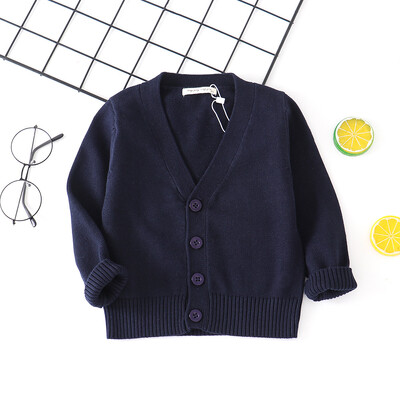 Πλεκτό πουλόβερ για μικρά αγόρια φθινόπωρο 2023 Βρεφικά αγόρια Ζακέτες με λαιμόκοψη V με λαιμόκοψη Παιδικά ρούχα Παιδικά κορίτσια Πλεκτά μπουφάν
