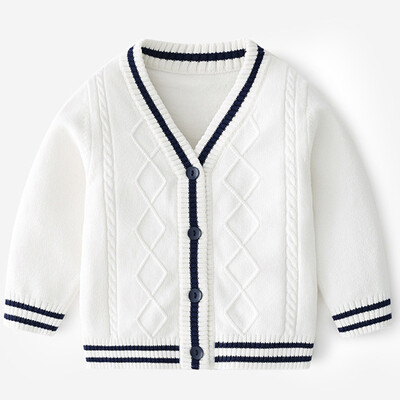 Πλεκτό πουλόβερ για μικρά αγόρια φθινόπωρο 2023 Βρεφικά αγόρια Ζακέτες με λαιμόκοψη V με λαιμόκοψη Παιδικά ρούχα Παιδικά κορίτσια Πλεκτά μπουφάν