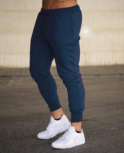 2024 bărbați primăvară toamnă casual fleece sport cu cordon alergători pantaloni alergare gimnastică fitness pantaloni sport antrenament streetwear