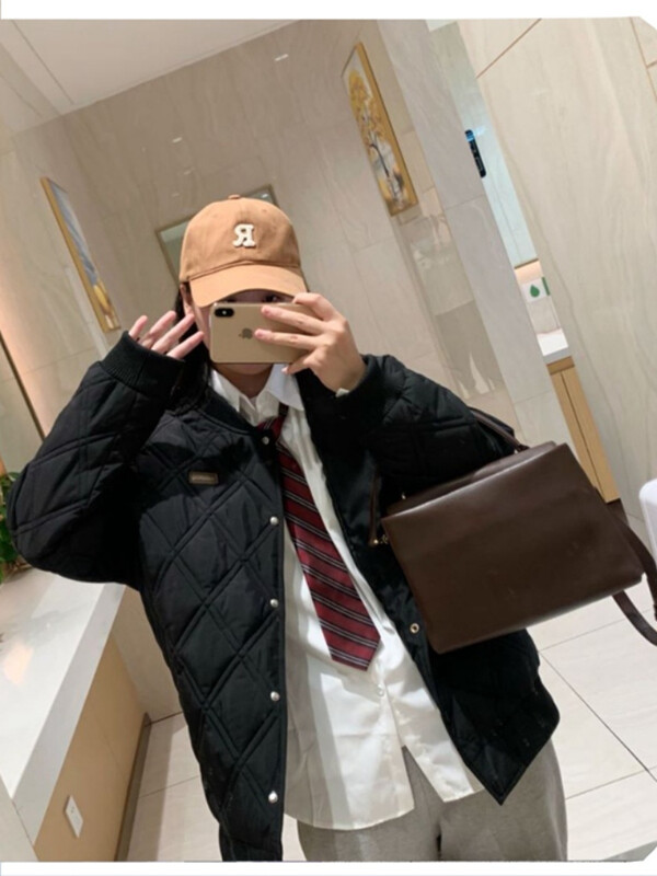 Ελαφρύ βαμβακερό γυναικείο παλτό ανδρικό καπιτονέ Διαμαντένιο δικτυωτό γεμισμένο φαρδύ Parka Κορεάτικο χειμωνιάτικο χειμωνιάτικο μπουφάν Ζευγάρι Unisex τοπ 2024