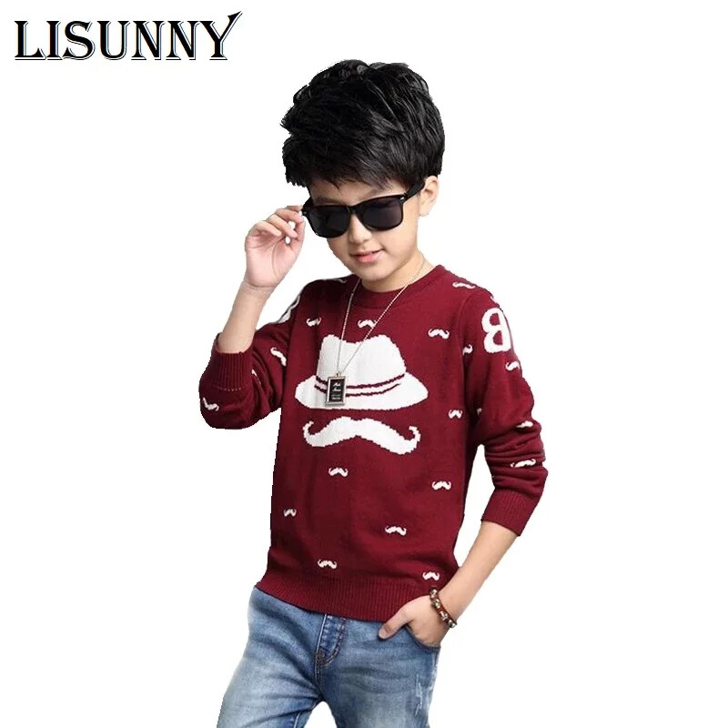 2024, primăvară, toamnă, iarnă, Anglia, copii, băieți, pulover, pulover, îmbrăcăminte pentru copii, pălărie cu barbă, jacquard, bumbac, pentru băieți, 2T-8T