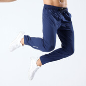 Pantaloni elastici de sport în aer liber, pantaloni de vară ultra-subțiri pentru bărbați, pantaloni de mătase de gheață cu uscare rapidă, pantaloni casual pentru bărbați