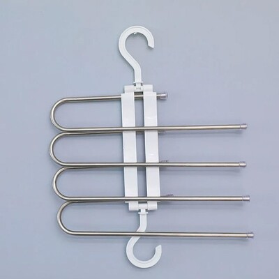 Σχάρα παντελονιών από ανοξείδωτο ατσάλι Τύπος S Πολυστρωματική βάση ρούχων Organizer Σχάρα παντελονιών Κλιπ παντελονιών Ντουλάπα Ράφι αποθήκευσης