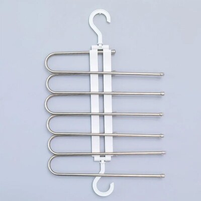 Σχάρα παντελονιών από ανοξείδωτο ατσάλι Τύπος S Πολυστρωματική βάση ρούχων Organizer Σχάρα παντελονιών Κλιπ παντελονιών Ντουλάπα Ράφι αποθήκευσης