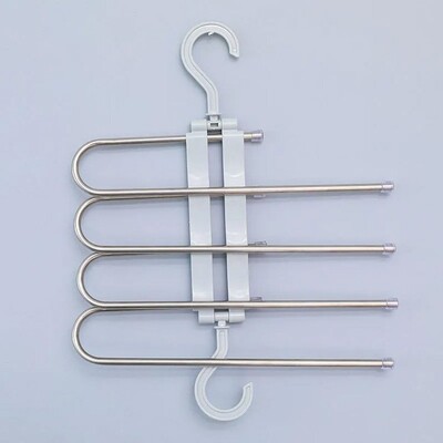 Σχάρα παντελονιών από ανοξείδωτο ατσάλι Τύπος S Πολυστρωματική βάση ρούχων Organizer Σχάρα παντελονιών Κλιπ παντελονιών Ντουλάπα Ράφι αποθήκευσης