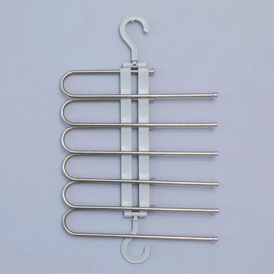 Σχάρα παντελονιών από ανοξείδωτο ατσάλι Τύπος S Πολυστρωματική βάση ρούχων Organizer Σχάρα παντελονιών Κλιπ παντελονιών Ντουλάπα Ράφι αποθήκευσης