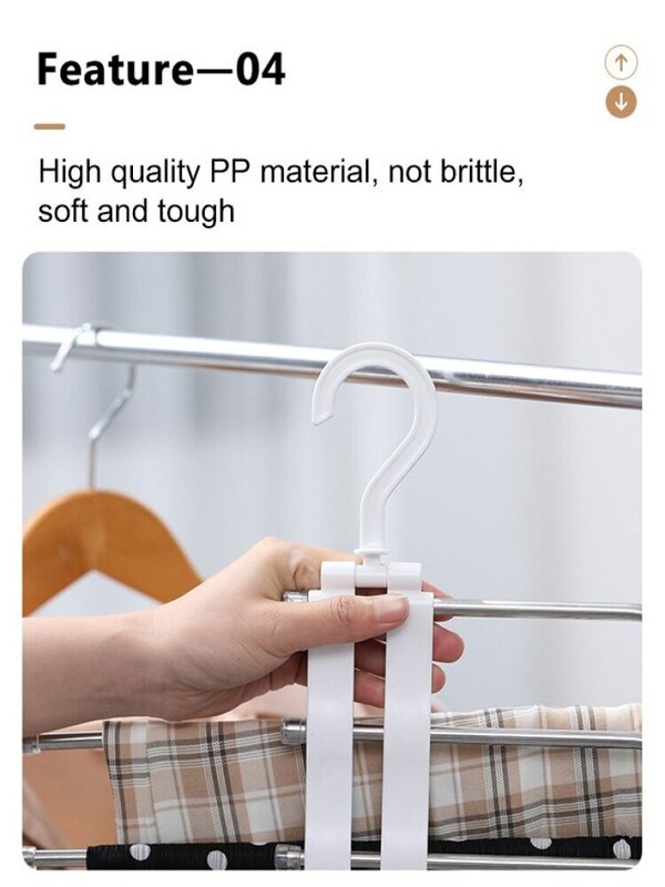 Σχάρα παντελονιών από ανοξείδωτο ατσάλι Τύπος S Πολυστρωματική βάση ρούχων Organizer Σχάρα παντελονιών Κλιπ παντελονιών Ντουλάπα Ράφι αποθήκευσης