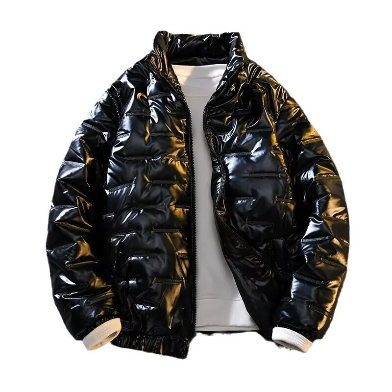 2023 Νέο ανδρικό μπουφάν φωτεινό πρόσωπο με βαμβακερό γιακά με περικοπή ελαφρύ χειμωνιάτικο ζεστό μοντέρνο casual πάρκα με κουκούλα