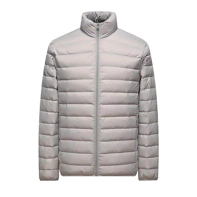 Jaunas vīriešu jakas rudens un ziemas stāvam apkakle Vienkrāsaina, pieguļoša silta jaka ikdienišķa un daudzpusīga viegla jaka