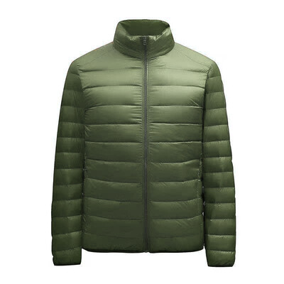 Jaunas vīriešu jakas rudens un ziemas stāvam apkakle Vienkrāsaina, pieguļoša silta jaka ikdienišķa un daudzpusīga viegla jaka