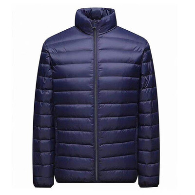 Jaunas vīriešu jakas rudens un ziemas stāvam apkakle Vienkrāsaina, pieguļoša silta jaka ikdienišķa un daudzpusīga viegla jaka