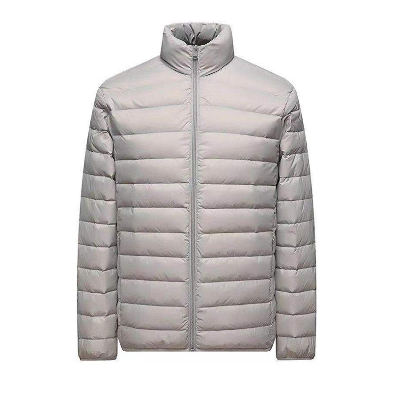 Jaunas vīriešu jakas rudens un ziemas stāvam apkakle Vienkrāsaina, pieguļoša silta jaka ikdienišķa un daudzpusīga viegla jaka