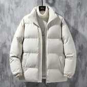 Iarnă nouă, bărbați, femei, cuplu, bumbac, jachetă puf, ocazional, cu glugă, simplu, cald, îngroșat, loose fit, parka pentru tineret