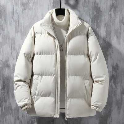 Iarnă nouă, bărbați, femei, cuplu, bumbac, jachetă puf, ocazional, cu glugă, simplu, cald, îngroșat, loose fit, parka pentru tineret