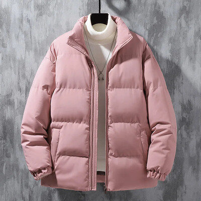 Iarnă nouă, bărbați, femei, cuplu, bumbac, jachetă puf, ocazional, cu glugă, simplu, cald, îngroșat, loose fit, parka pentru tineret