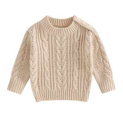 BeQeuewll uus poiss, tüdruk, kootud kampsun, talv sügis, väikelapse, kaablikudum, vabaaja ühevärviline pikkade varrukatega pullover imikute kampsun