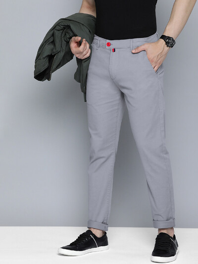 Ανδρικά μονόχρωμα παντελόνια καθημερινά επαγγελματικά επίσημα παντελόνια Ψηλόμεση Slim Europe and the United States Style Solid Color Four Seaso