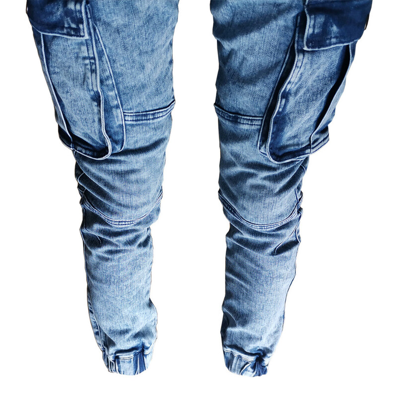 Pantaloni de jogging cargo pentru bărbați Blugi casual pentru bărbați, la modă stretch