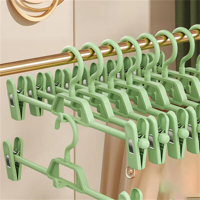 5 τμχ κρεμάστρα παντελονιών κρεμάστρα ρούχων Traceless Πολυλειτουργικό κλιπ παντελονιού για στέγνωμα στο σπίτι Αποθήκευση Ρυθμιζόμενη αντιολισθητική περιστροφή