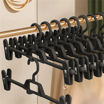 5 τμχ κρεμάστρα παντελονιών κρεμάστρα ρούχων Traceless Πολυλειτουργικό κλιπ παντελονιού για στέγνωμα στο σπίτι Αποθήκευση Ρυθμιζόμενη αντιολισθητική περιστροφή