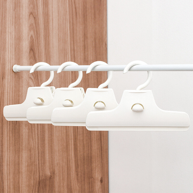 Garderoobi püksiriiul, suur klambriga, voltimisvastane loominguline püksiriiul, 1tk