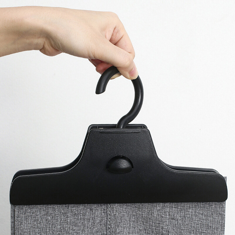 Garderoobi püksiriiul, suur klambriga, voltimisvastane loominguline püksiriiul, 1tk