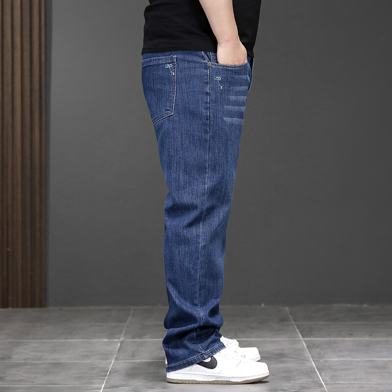 Υψηλής ποιότητας τζιν ανδρικό τζιν Oversized 6XL 7XL 8XL Business Casual Jeans για Ανδρική τάση Μόδα Μεγάλο Μέγεθος Straight Loose