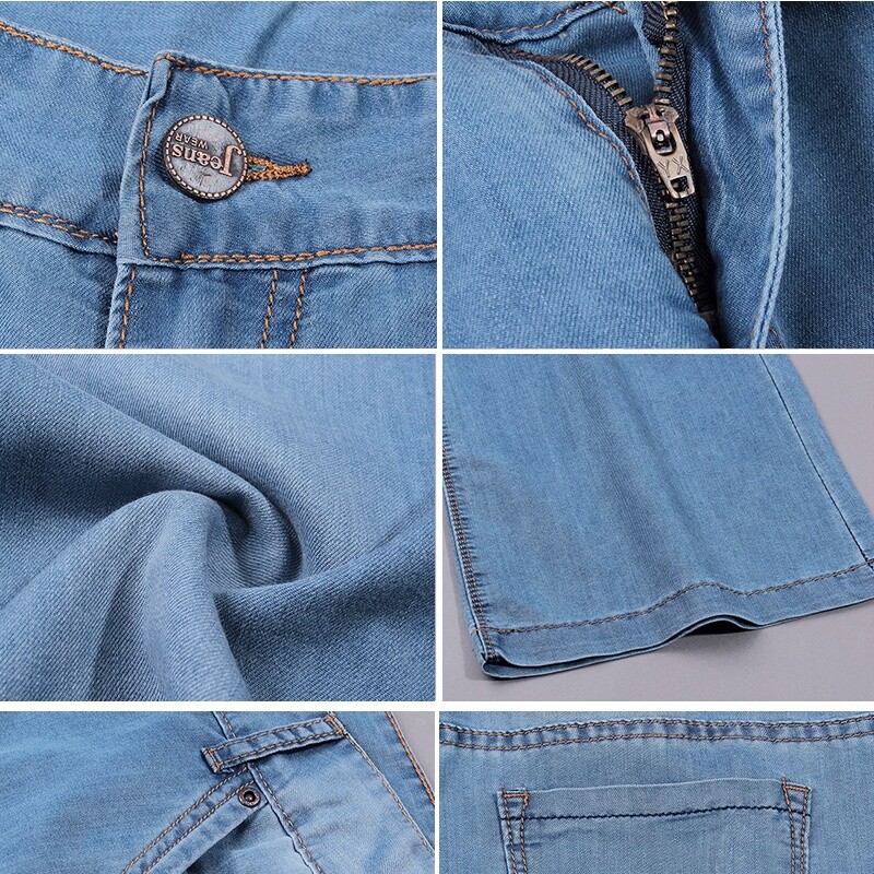 2022 Νέο ανδρικό φθινοπωρινό τζιν τζιν με φαρδύ πόδι, επαγγελματικό casual flare boot κομμένο παντελόνι Ανοιχτό μπλε παντελόνι