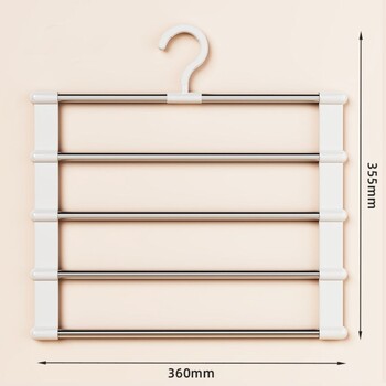 Висококачествена 5-слойна закачалка за панталони Издръжлива магическа стойка за панталони от неръждаема стомана Сгъваема закачалка за органайзер за дрехи
