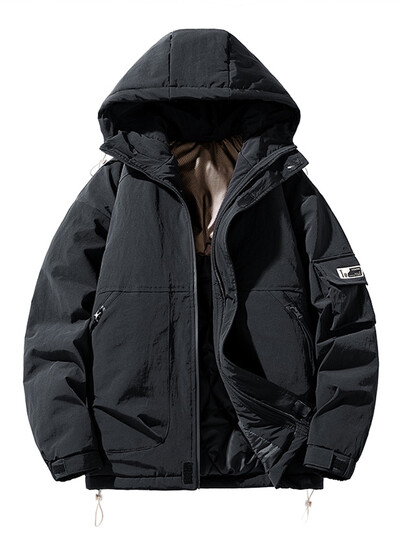 2023, iarnă, parka pentru bărbați, jachete groase și calde, cu mai multe buzunare, ocazional cu glugă, căptușeală, haină termică, 8XL