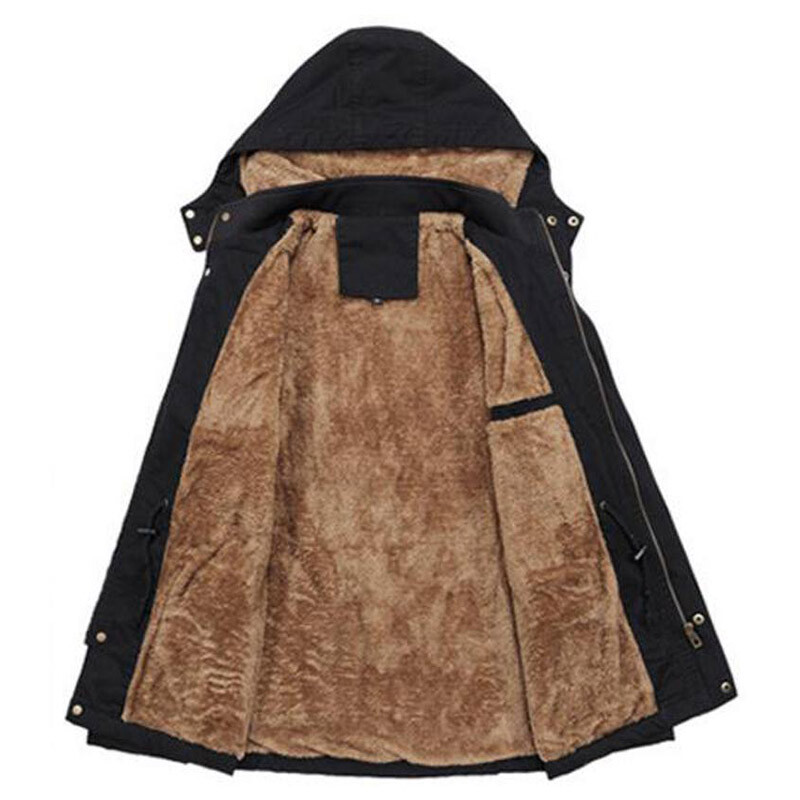 Ανδρικό παλτό Parka Hombre Νέο Στρατιωτικό Χοντρό Ζεστό Αντρικό Μπουφάν Χειμερινά Πάρκα Ανδρικό μπουφάν με βαμβακερή επένδυση Ανδρικό κουκούλα με γούνα πολλαπλών τσέπες