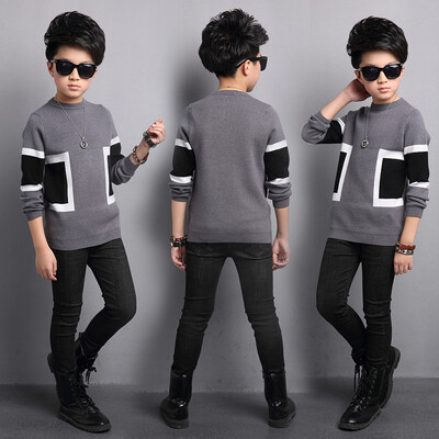 Zimski pulover za dječake, dječji džemper od flisa, gornja odjeća za dječake, pamučna pletenina, božićni pulover, dječja odjeća, gornji dijelovi