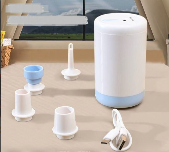 Pārnēsājams gaisa sūknis piepūšamiem/deflatējamiem priekšmetiem, 1500 mAh akumulators ar uzlādi, gaisa matrača sūknis peldēšanas riņķim, vakuuma maisiņi