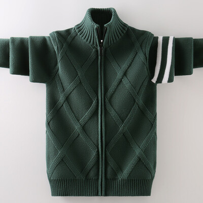 Zimski dječji pulover Održava toplinu Nova pamučna odjeća Kardigan džemper Odjeća za dječake Dječji pleteni džemper kaput