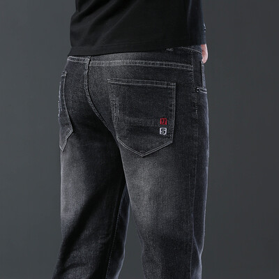 Új férfi farmernadrág vékony, egyenes úri méretű 27-38-as nadrág Divat európai amerikai stílusú sztreccs férfi luxus farmer Szürke