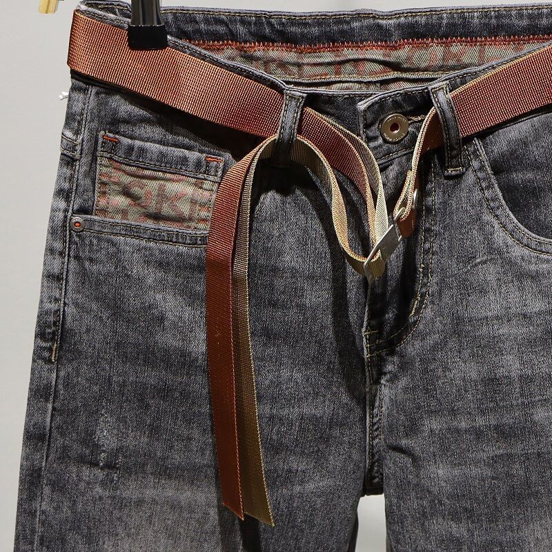 Novi dolazak Hlače u korejskom stilu Muške luksuzne Harajuku dizajnerske kaubojske Kpop marke Denim Slim pencil hlače Muške traperice za jesen