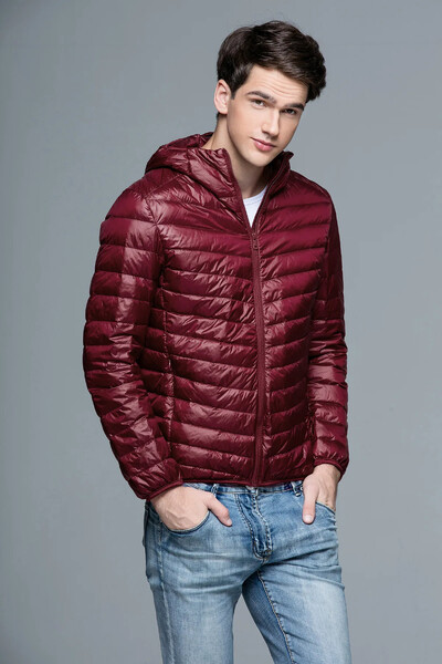 Duck Down Jacket Muškarci s kapuljačom, kratka labava prevelika majica s kapuljačom Ultra lagane bijele pačje puh jakne Warm Duck Outwear Hoodies Veleprodaja