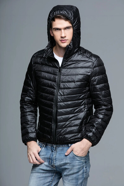 Duck Down Jacket Muškarci s kapuljačom, kratka labava prevelika majica s kapuljačom Ultra lagane bijele pačje puh jakne Warm Duck Outwear Hoodies Veleprodaja